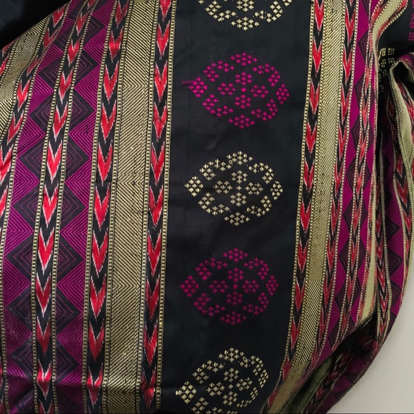 Rich handloom Purple-magenta pure silk SAREE SARI - Picture 6 of 12